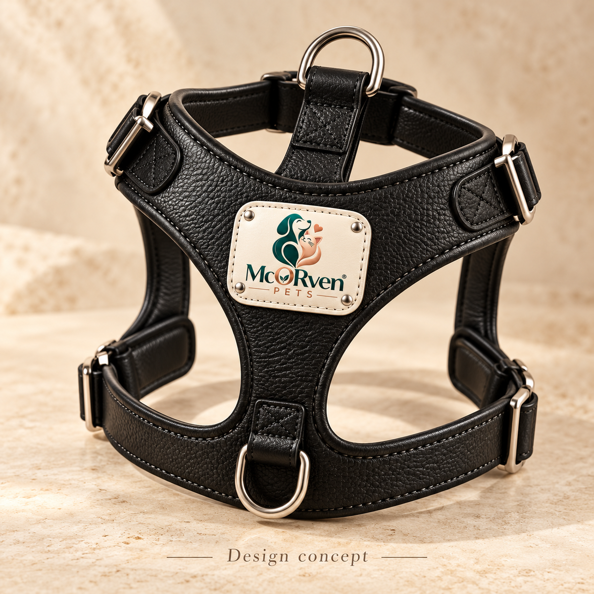McORven Pets vip-harness — AI design concept; materials require confirmation